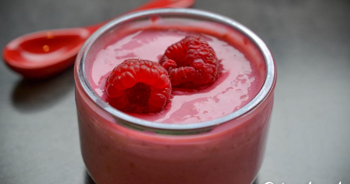Crème dessert vegan framboise & citron | ©Yood (Good food good mood for you)