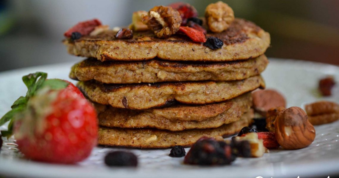Pancakes healthy pomme & noisette | ©Yood (Good food good mood for you)