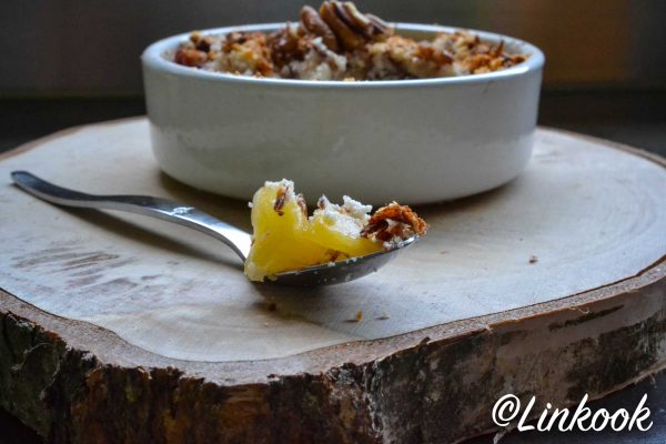 Crumble sain de pommes & prune à l Okara | ©Yood (Good food good mood for you)