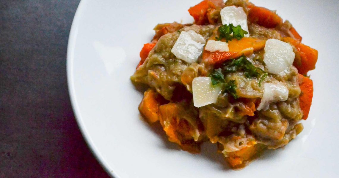 Gratin automne aux trois courges & châtaignes | ©Yood (Good food good mood for you)