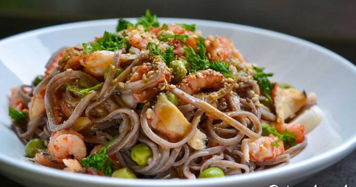 Nouilles Soba aux écrevisses | ©Yood (Good food good mood for you)