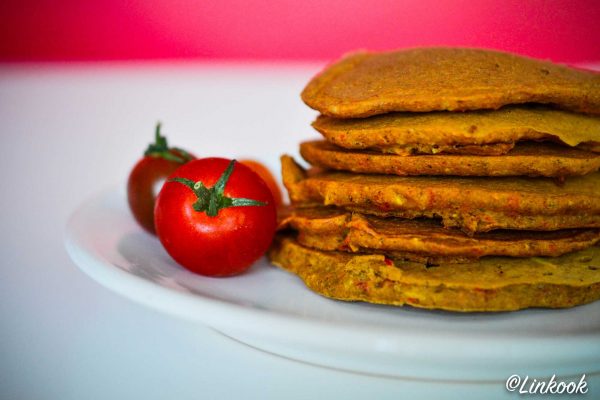 Pancakes salés poivron & courgette | ©Yood (Good food good mood for you)