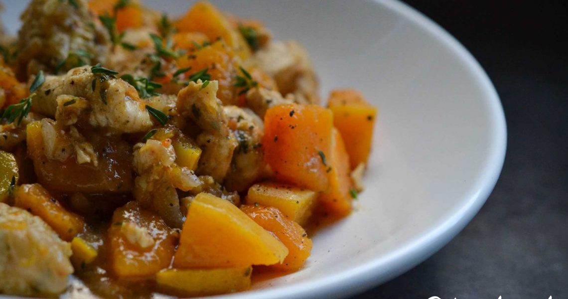 Poulet à la courge ail & au thym | ©Yood (Good food good mood for you)